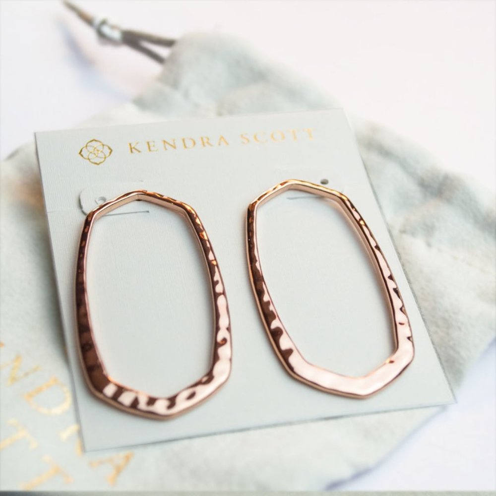 Kendra Scott Rose Gold Zorte Open Frame Earrings - Picture 5 of 7